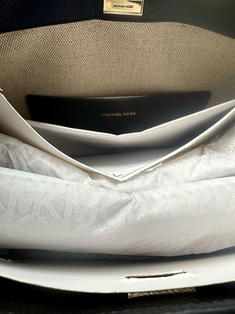 Michael Kors large Nolita Black Pebbled Leather Shoulder Hobo - Picture 11 of 16